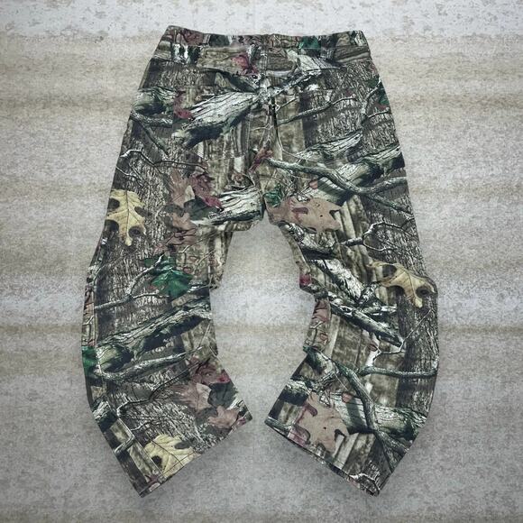 Vintage Mossy Oak Hunting Camo Jeans Baggy Wide Leg Fit Woodland Pattern 90s - Picture 1 of 4